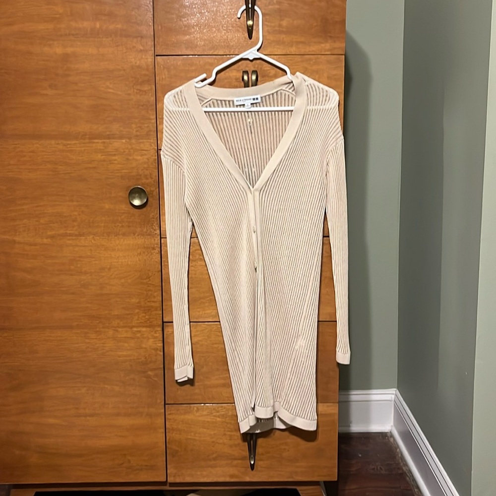 Ines de la Fressange x Uniqlo long beige cardigan